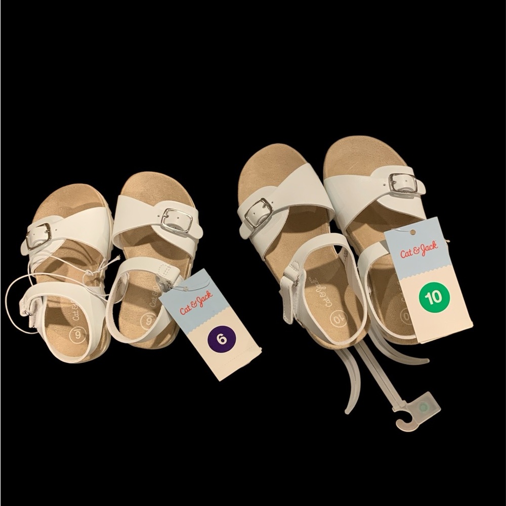 Buy 1 get one 50% off kids shoes 
Cat & Jack Kids Cream Sandals with Buckle